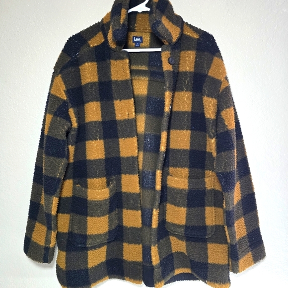 Lee Sherpa Fleece Plaid Jacket – Size L – Warm and Stylish - Picture 1 of 5